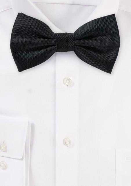 Matte Textured Bow Tie in Black