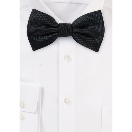Matte Textured Bow Tie in Black