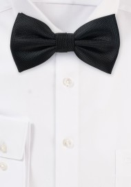 Matte Textured Bow Tie in Black