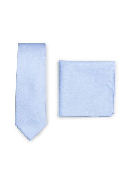 Skinny Tie Set in Blue Bird