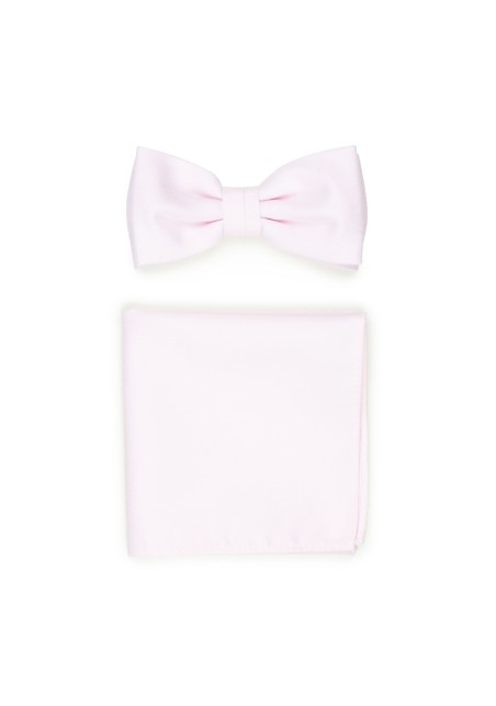 Linen Texture BowTie Set in Blush