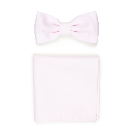 Linen Texture BowTie Set in Blush