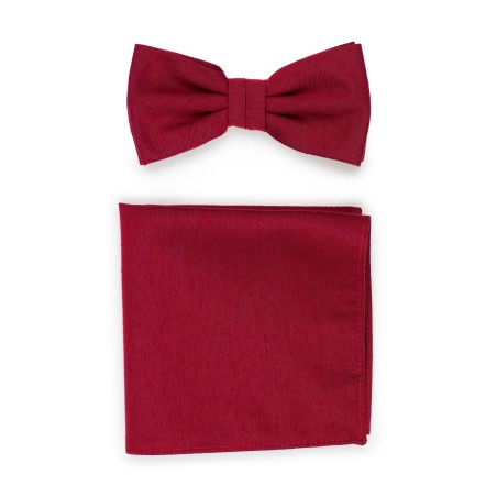 Woolen Bowtie Set in Sedona Red