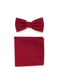 Woolen Bowtie Set in Sedona Red