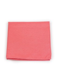 Linen Textured Pocket Square in Coral