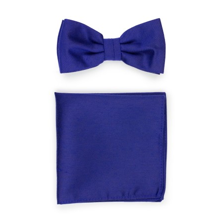 Matte Mens Bow Tie Set in Ultramarine