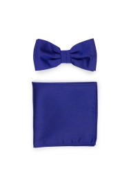 Matte Mens Bow Tie Set in Ultramarine