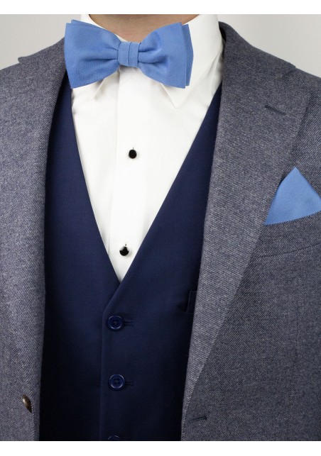 Ash Blue Bowtie Set Styled