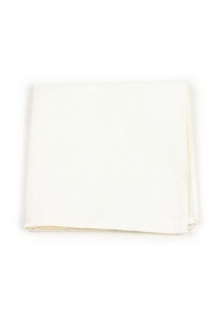 Cream Linen Textured Pocket Square