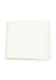 Cream Linen Textured Pocket Square