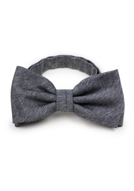 Matte Charcoal Bow Tie