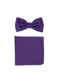 Grape Purple Bowtie Set in Matte Finish