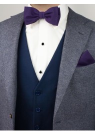 Grape Purple Bowtie Set in Matte Finish Styled