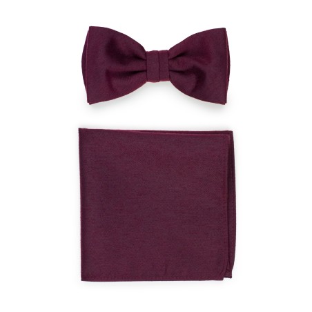 Matte Burgundy Bowtie Set