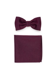 Matte Burgundy Bowtie Set