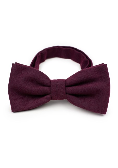 Matte Burgundy Bow Tie