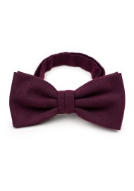 Matte Burgundy Bow Tie