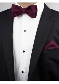 Matte Burgundy Bowtie Set Styled