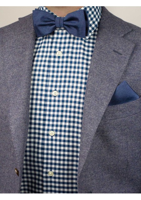 Slate Blue Bowtie Set Styled