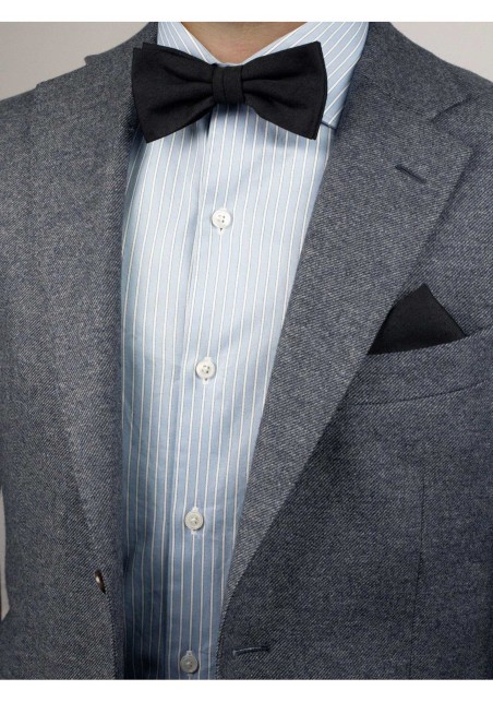 Matte Black Bowtie Set Styled