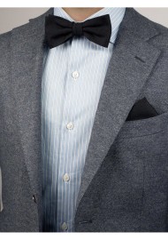 Matte Black Bowtie Set Styled