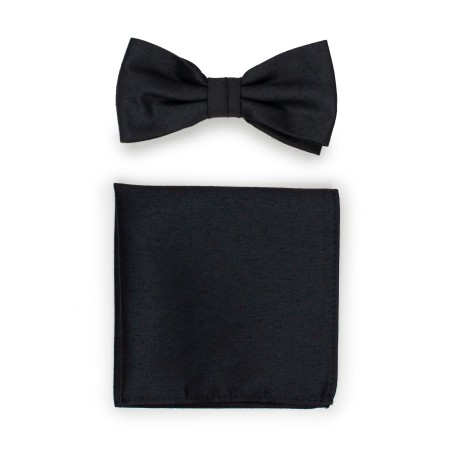 Matte Black Bowtie Set