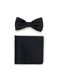 Matte Black Bowtie Set