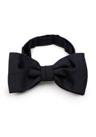 Matte Black Bow Tie