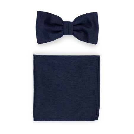 Midnight Bow Tie Set in Matte Finish
