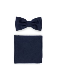 Midnight Bow Tie Set in Matte Finish