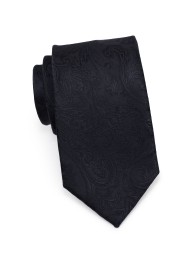 Wedding Paisley Tie in Jet Black