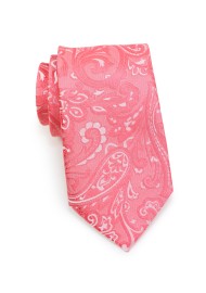 Caribbean Coral Paisley Tie