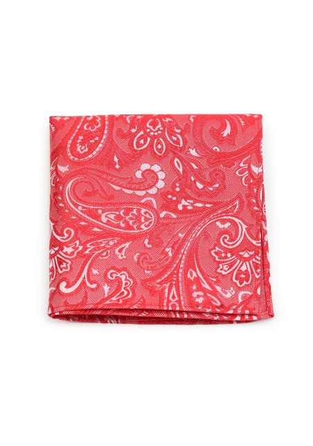 Mens Suit Hanky in Poppy