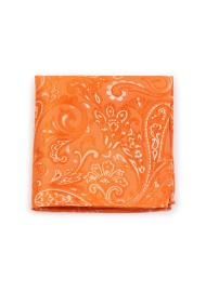 Paisley Weave Pocket Square in Mandarin
