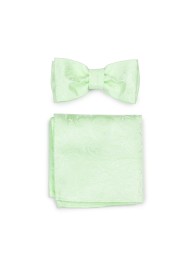 Wedding Bow Tie and Hanky Set in Seafoam Green