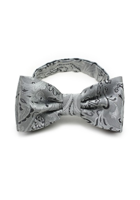Paisley Bowtie in Mercury Silver