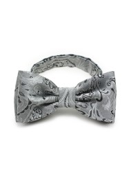 Paisley Bowtie in Mercury Silver