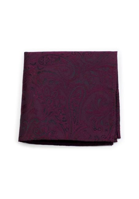 Paisley Suit Hanky in Claret