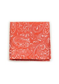 Paisley Pocket Square in Tiger Lily
