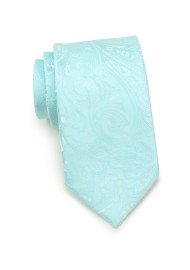 Paisley Tie in Robins Egg Blue