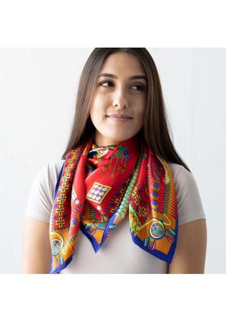 Women's Silk Designer Scarf Styled