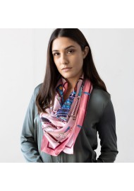 Women's Silk Designer Scarf Styled
