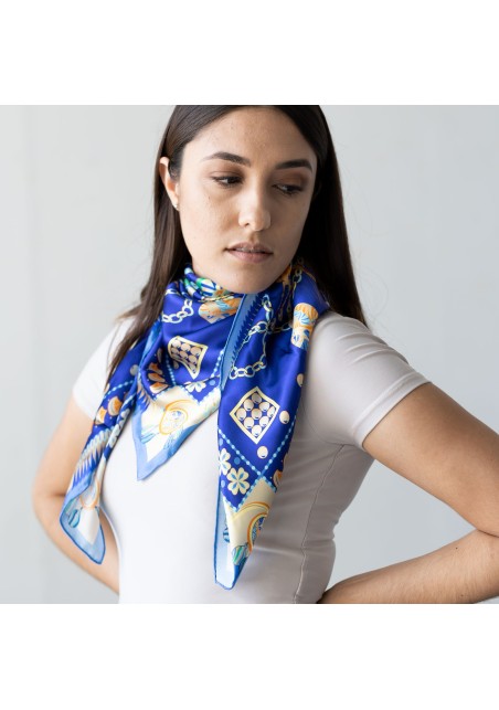 Women's Silk Designer Scarf Styled