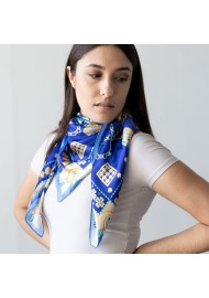 Women's Silk Designer Scarf Styled