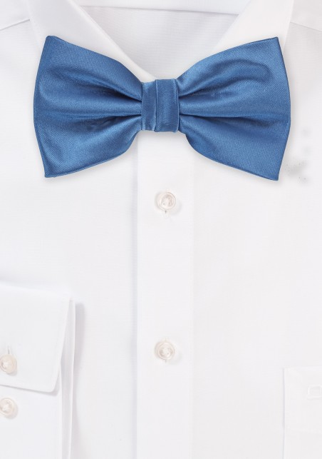 Steel Blue Mens Bow Tie