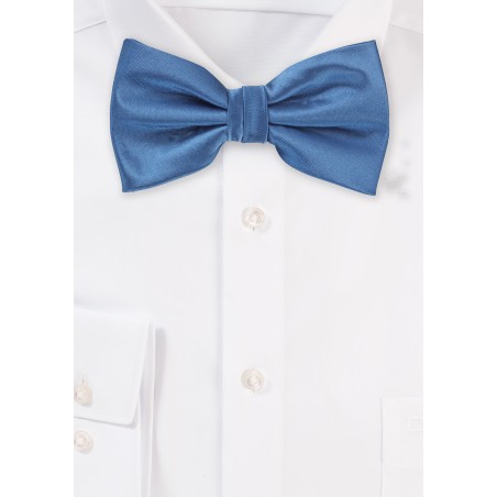 Steel Blue Mens Bow Tie