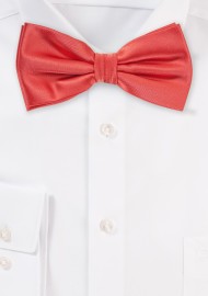 Neon Coral Bow Tie