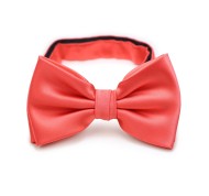 Neon Coral Bow Tie