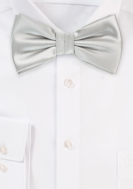 Light Platinum Silver Bow Tie