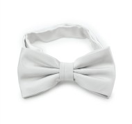 Light Platinum Silver Bow Tie